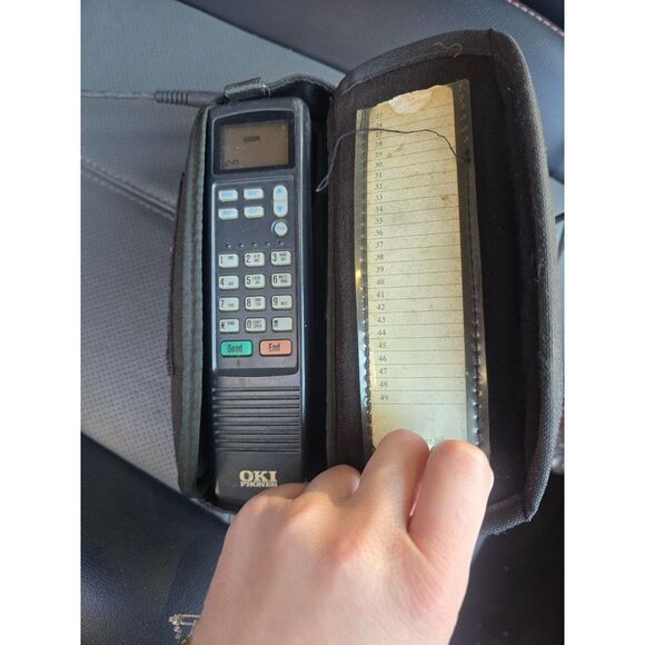 Vintage OKI UM9038 Brick Telephone Car Cell Phone Battery Car Adapter Case VIDEO - Picture 7 of 12